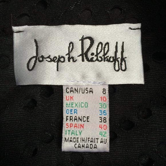 Joseph Ribkoff Womens Sleeveless Top Blouse Sz 8 Black Wire Collar Eylet Fabric - Picture 4 of 6